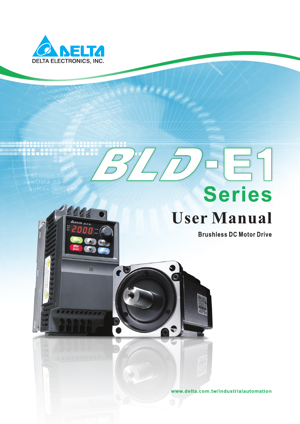 Delta BLD-E1 brushless DC motor drive BLD-E1 Series User Manual | 186 pages