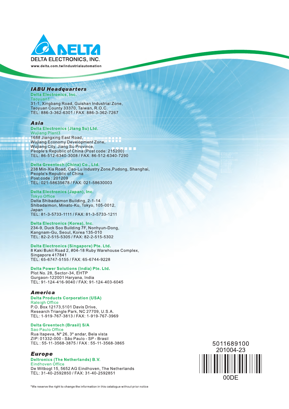 Delta BLD-E1 brushless DC motor drive BLD-E1 Series User Manual | Page 186 / 186