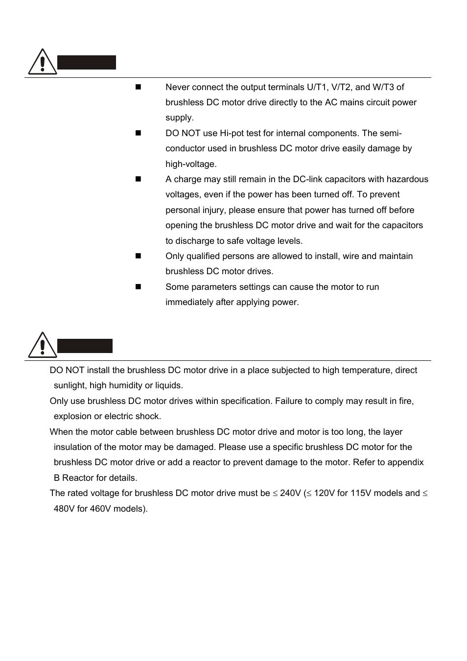 Delta BLD-E1 brushless DC motor drive BLD-E1 Series User Manual | Page 3 / 186