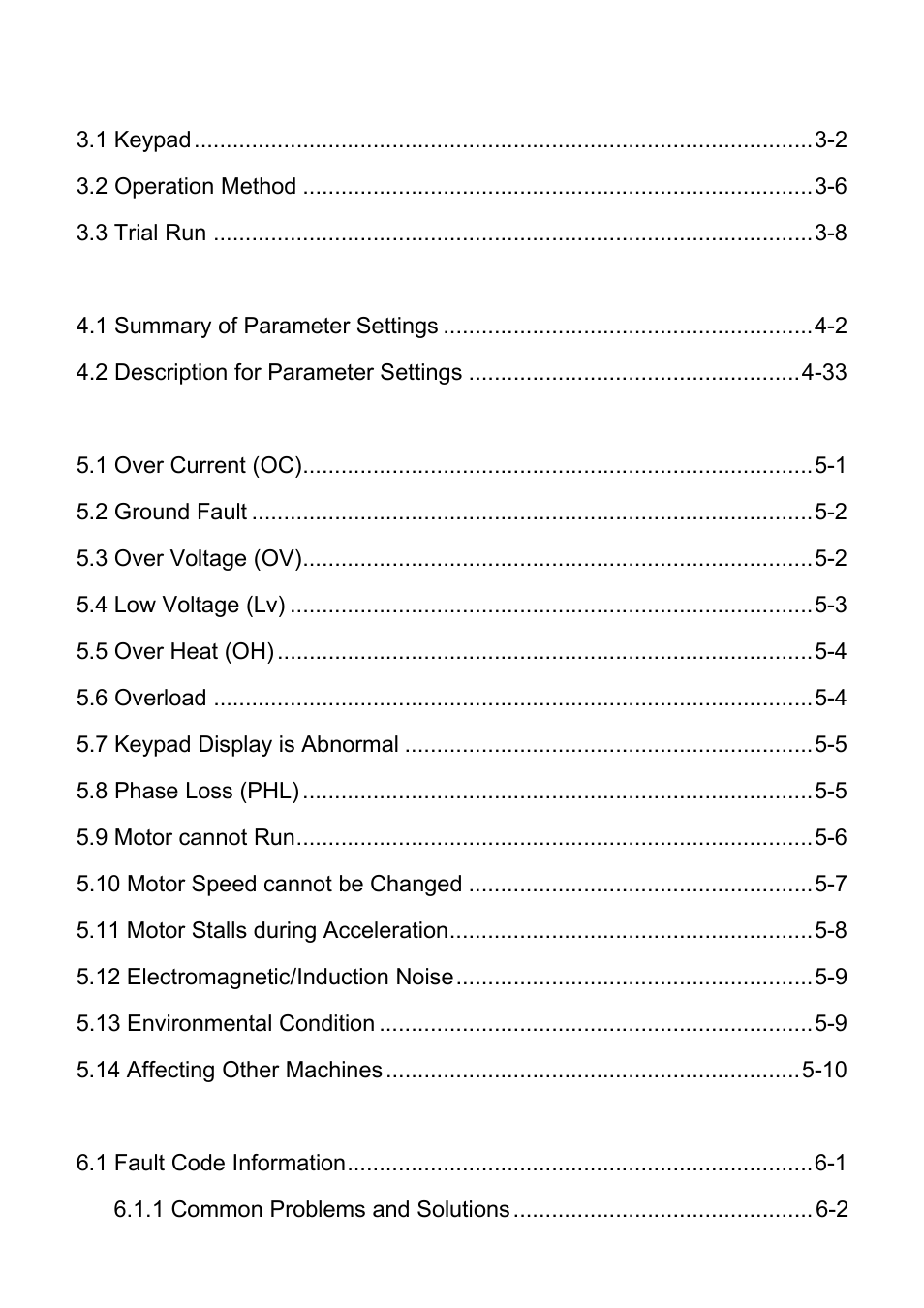 Delta BLD-E1 brushless DC motor drive BLD-E1 Series User Manual | Page 5 / 186