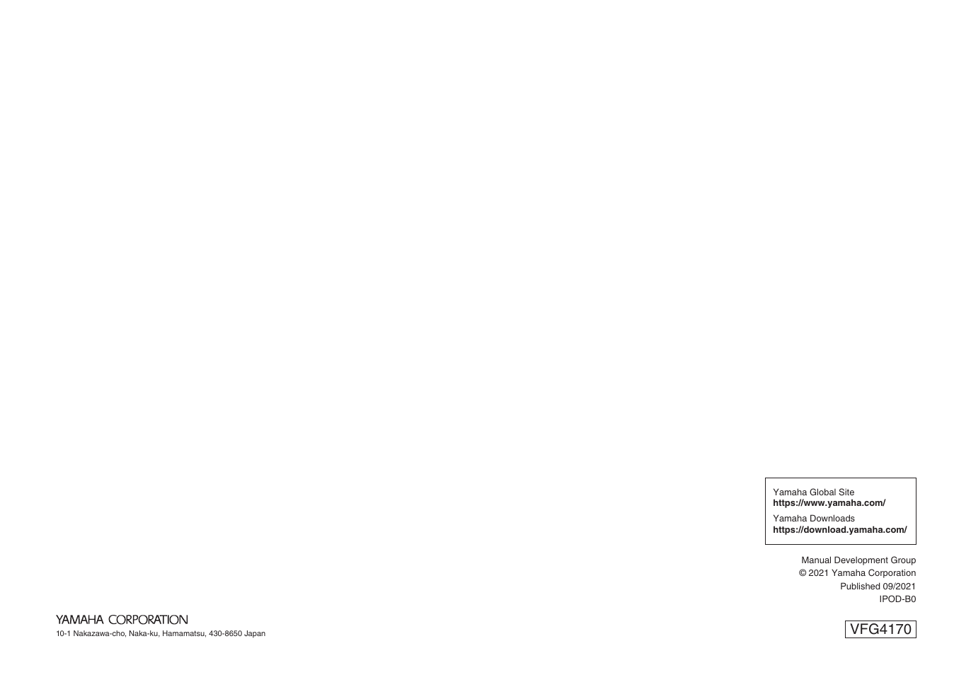 Vfg4170 | Yamaha CD-S303 CD Player (Black) User Manual | Page 48 / 48