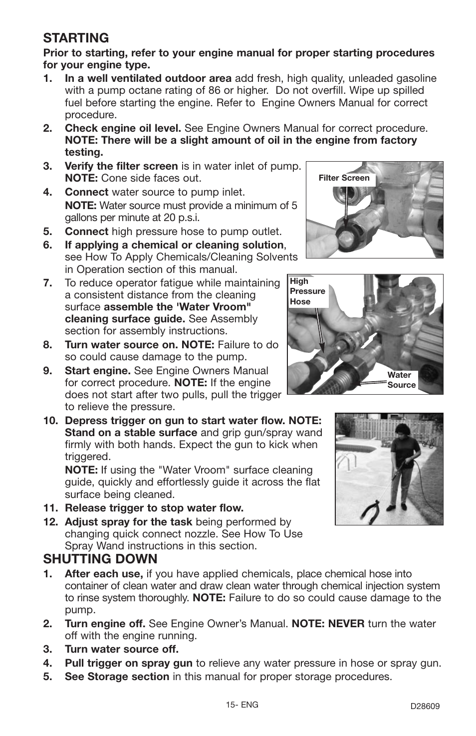 Starting, Shutting down | Delta D28609 User Manual | Page 15 / 22