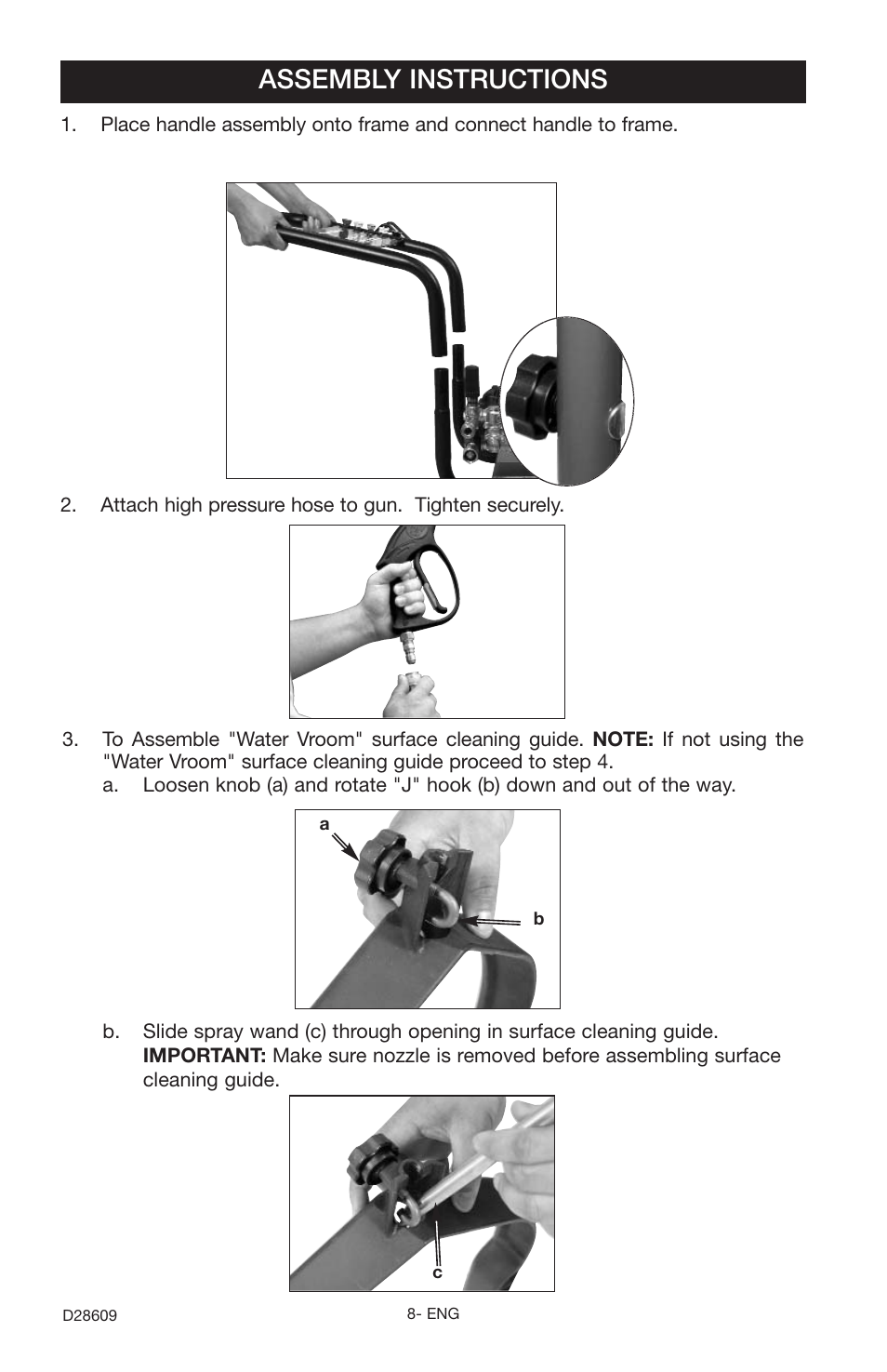 Assembly instructions | Delta D28609 User Manual | Page 8 / 22