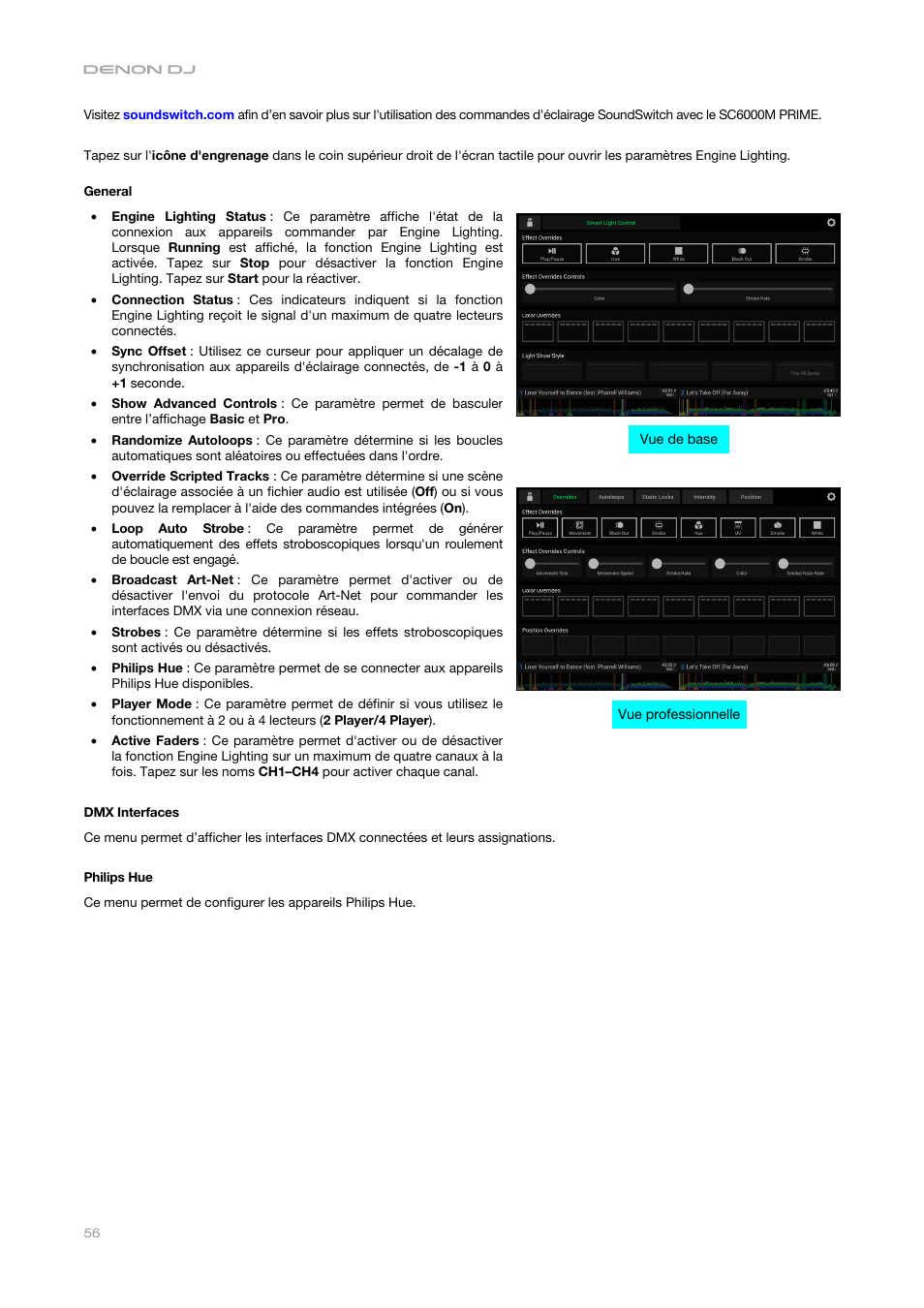Denon DJ DJ SC6000M Prime Dual-Layer Media Player with 10.1" Multi-Touch Display User Manual | Page 56 / 96