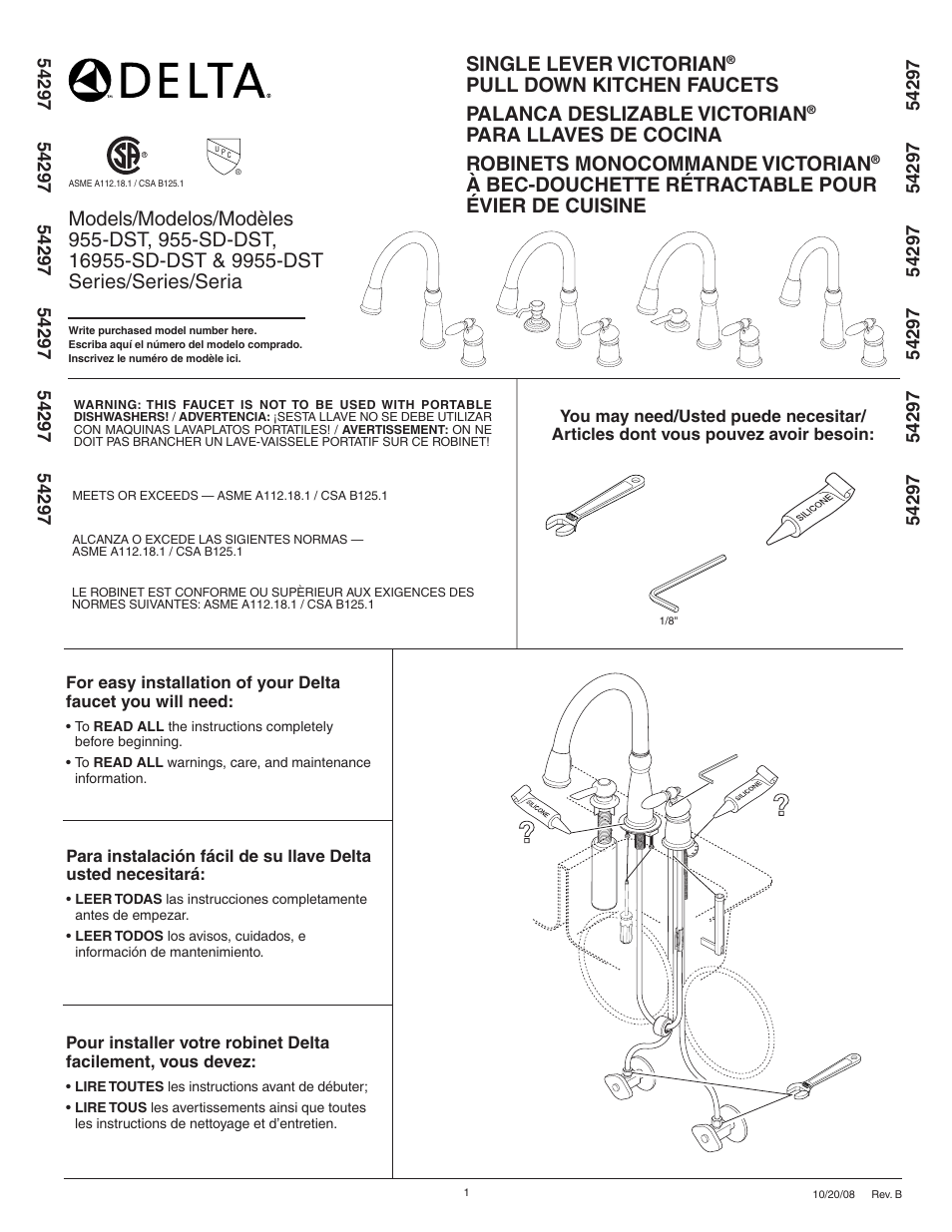 Delta Victorian 542975 User Manual | 12 pages