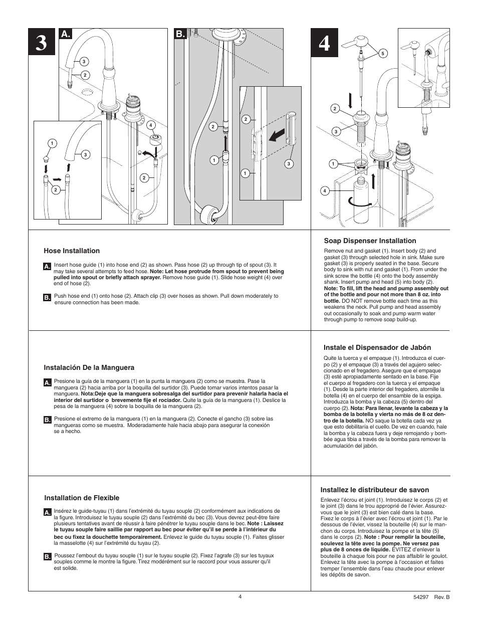 A. b | Delta Victorian 542975 User Manual | Page 4 / 12