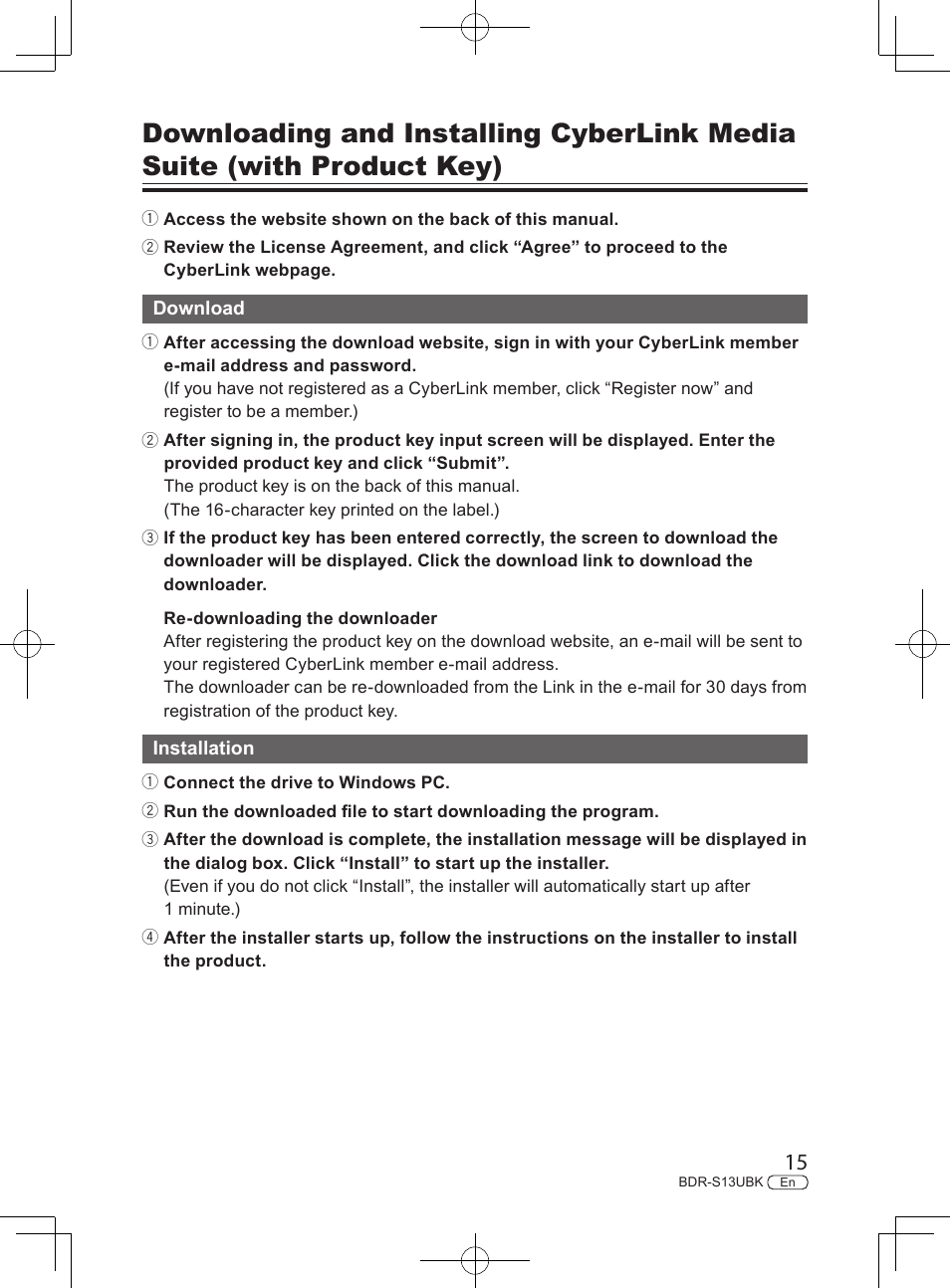 Pioneer BDR-S13UBK Internal Blu-ray Writer with M-DISC Support User Manual | Page 15 / 48