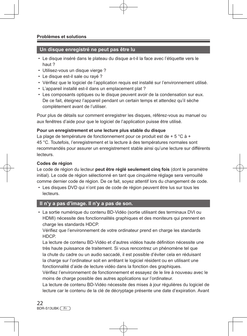 Pioneer BDR-S13UBK Internal Blu-ray Writer with M-DISC Support User Manual | Page 44 / 48