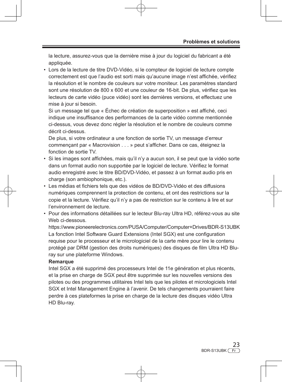 Pioneer BDR-S13UBK Internal Blu-ray Writer with M-DISC Support User Manual | Page 45 / 48