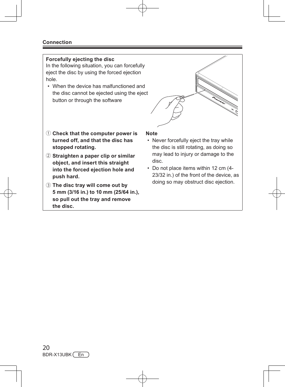Pioneer BDR-X13UBK External USB 3.2 Gen 1 Blu-Ray Drive with M-DISC Support User Manual | Page 20 / 64
