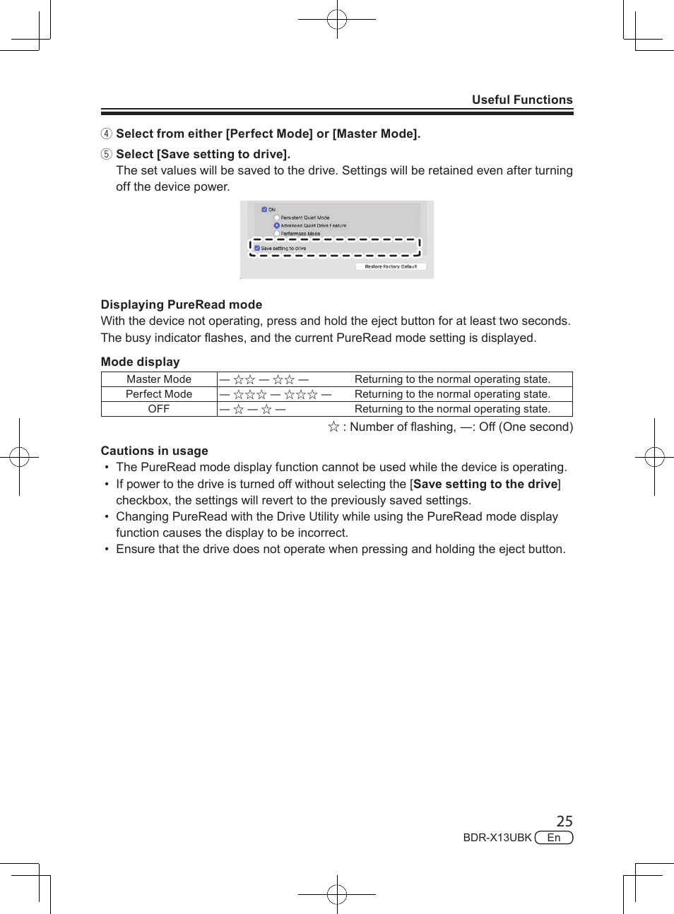 Pioneer BDR-X13UBK External USB 3.2 Gen 1 Blu-Ray Drive with M-DISC Support User Manual | Page 25 / 64