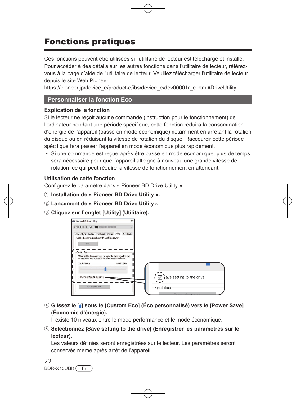 Fonctions pratiques | Pioneer BDR-X13UBK External USB 3.2 Gen 1 Blu-Ray Drive with M-DISC Support User Manual | Page 52 / 64