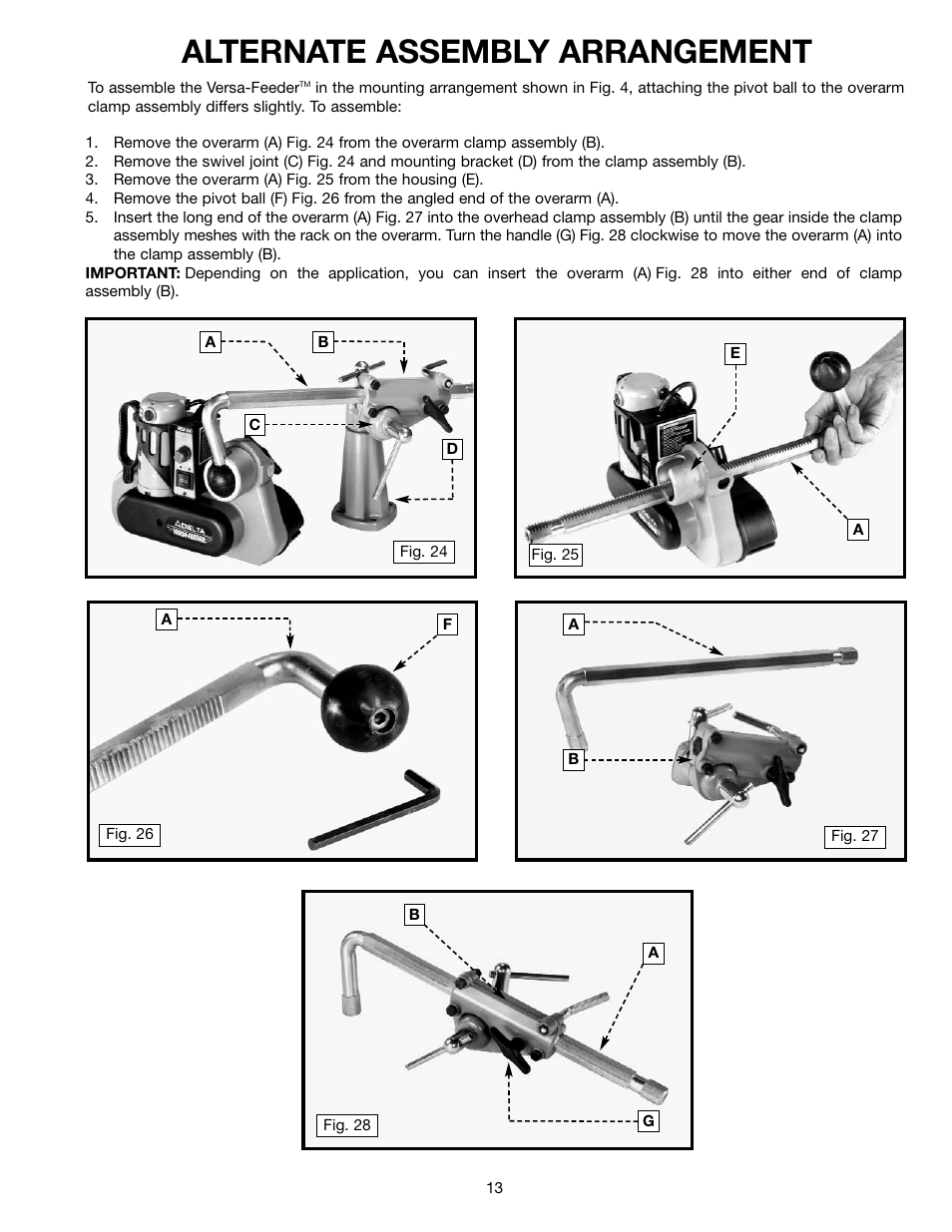 Alternate assembly arrangement | Delta 36-865 User Manual | Page 13 / 20