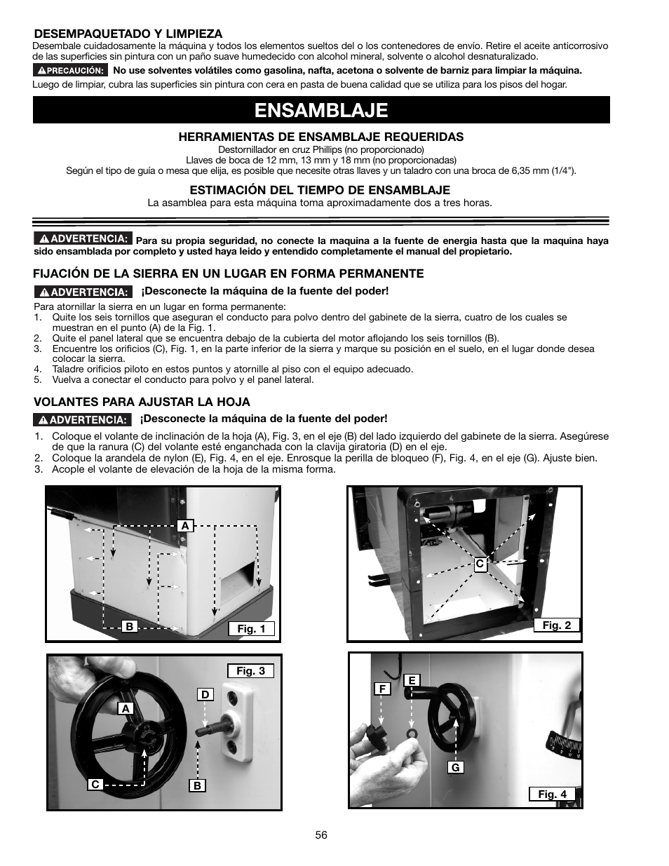 Ensamblaje | Delta 36-714B User Manual | Page 56 / 76