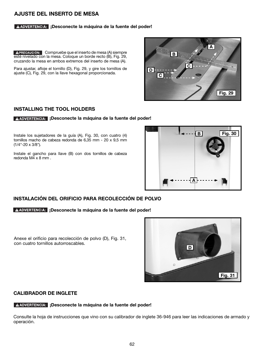 Delta 36-714B User Manual | Page 62 / 76