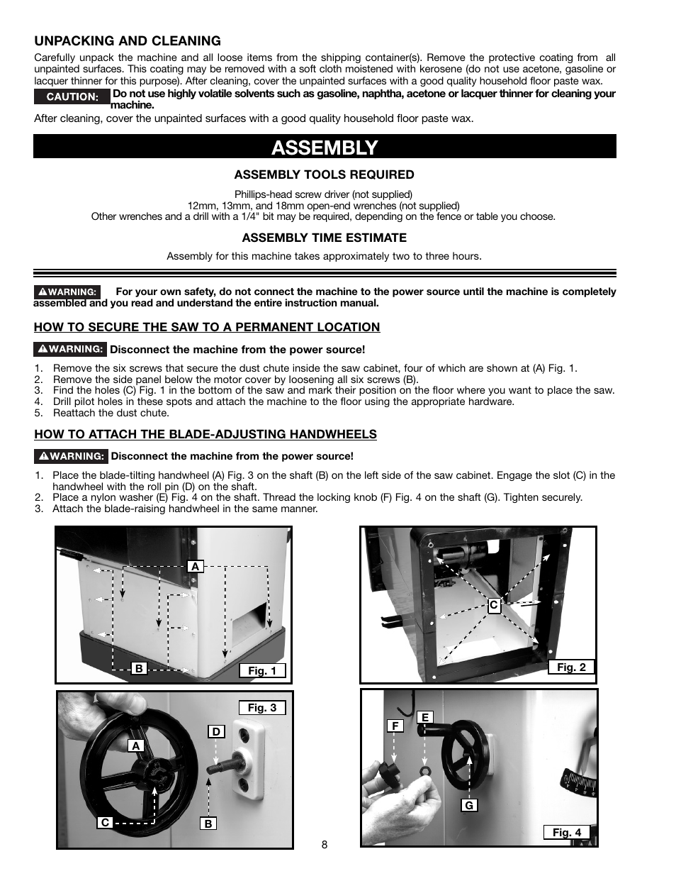 Assembly | Delta 36-714B User Manual | Page 8 / 76