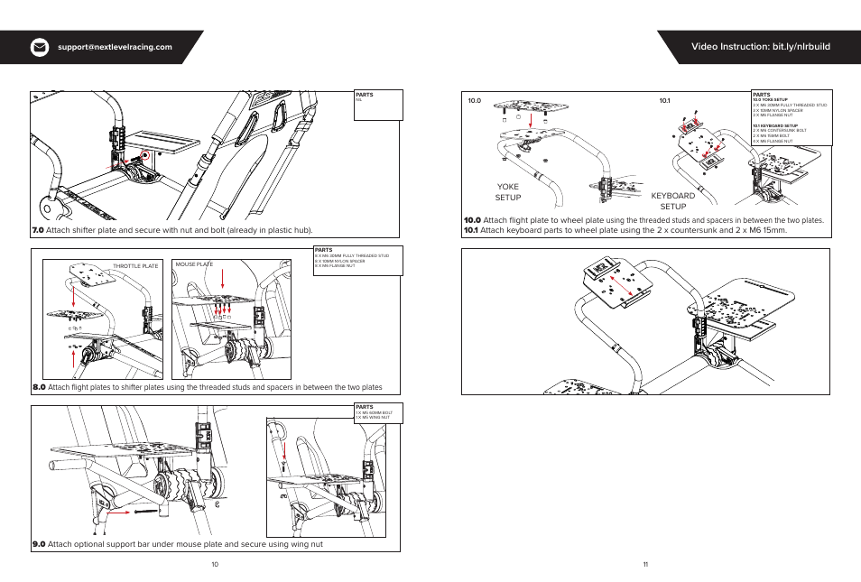 Video instruction: bit.ly/nlrbuild | Next Level Racing Flight Simulator Lite Cockpit User Manual | Page 6 / 17