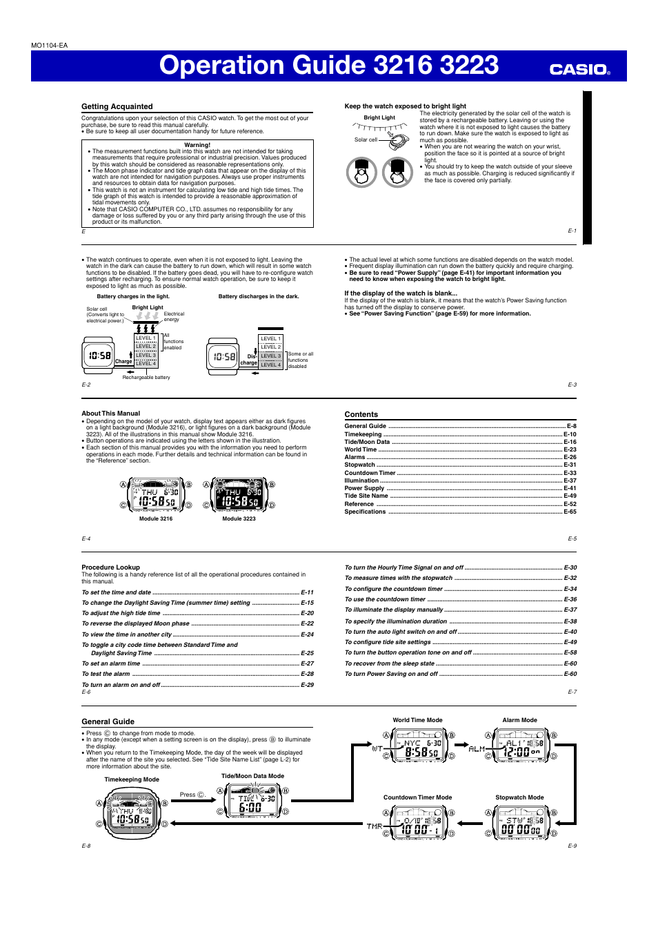 Casio Operation Guide 3216 User Manual | 8 pages