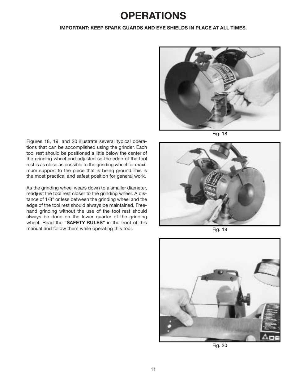 Operations | Delta 23-840 User Manual | Page 11 / 12