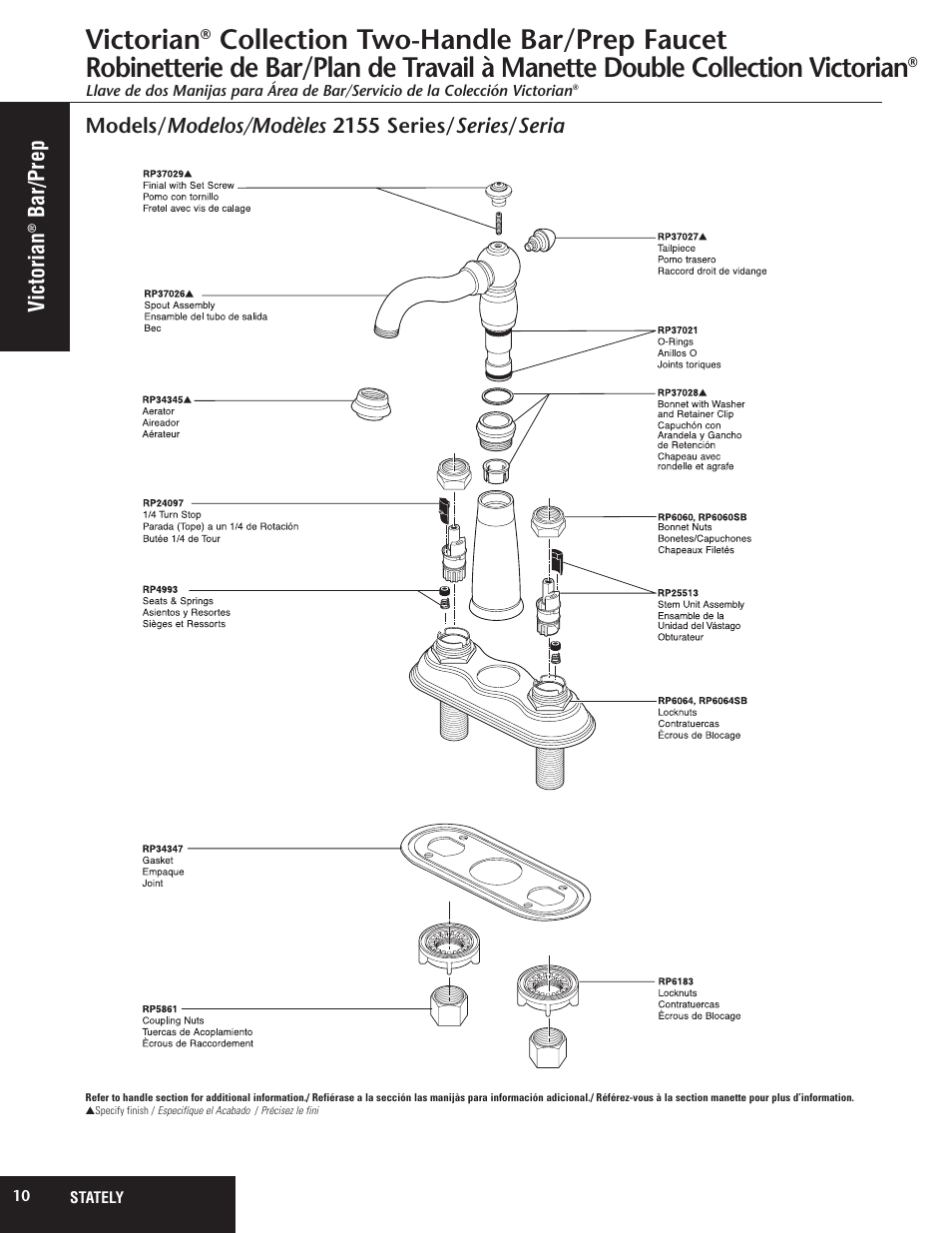 Delta Victorian 2155 Series User Manual | 1 page