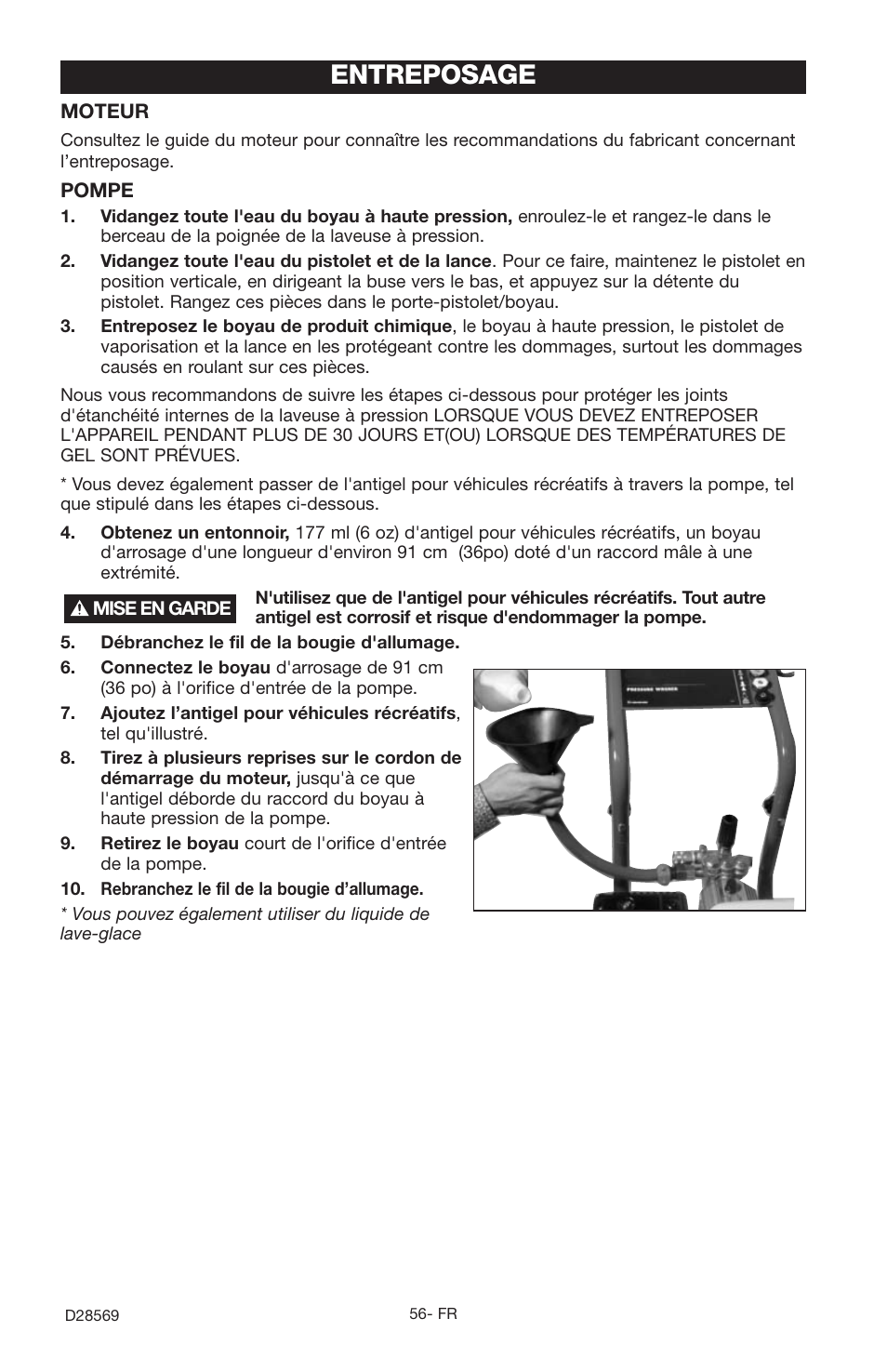 Entreposage | Delta D28569 User Manual | Page 56 / 60