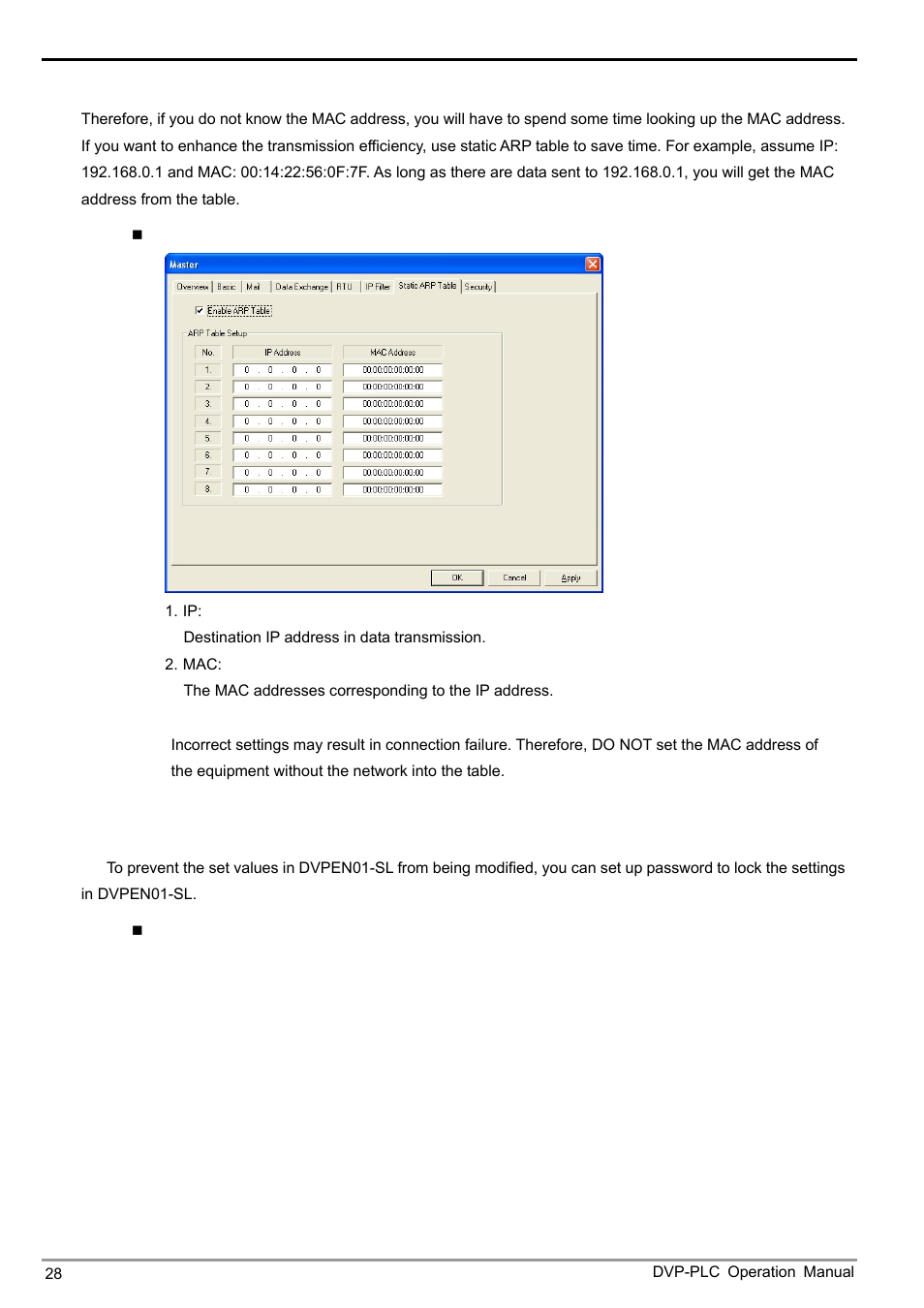 Ethernet communication module dvpen01-sl | Delta DVPEN01-SL User Manual | Page 30 / 58