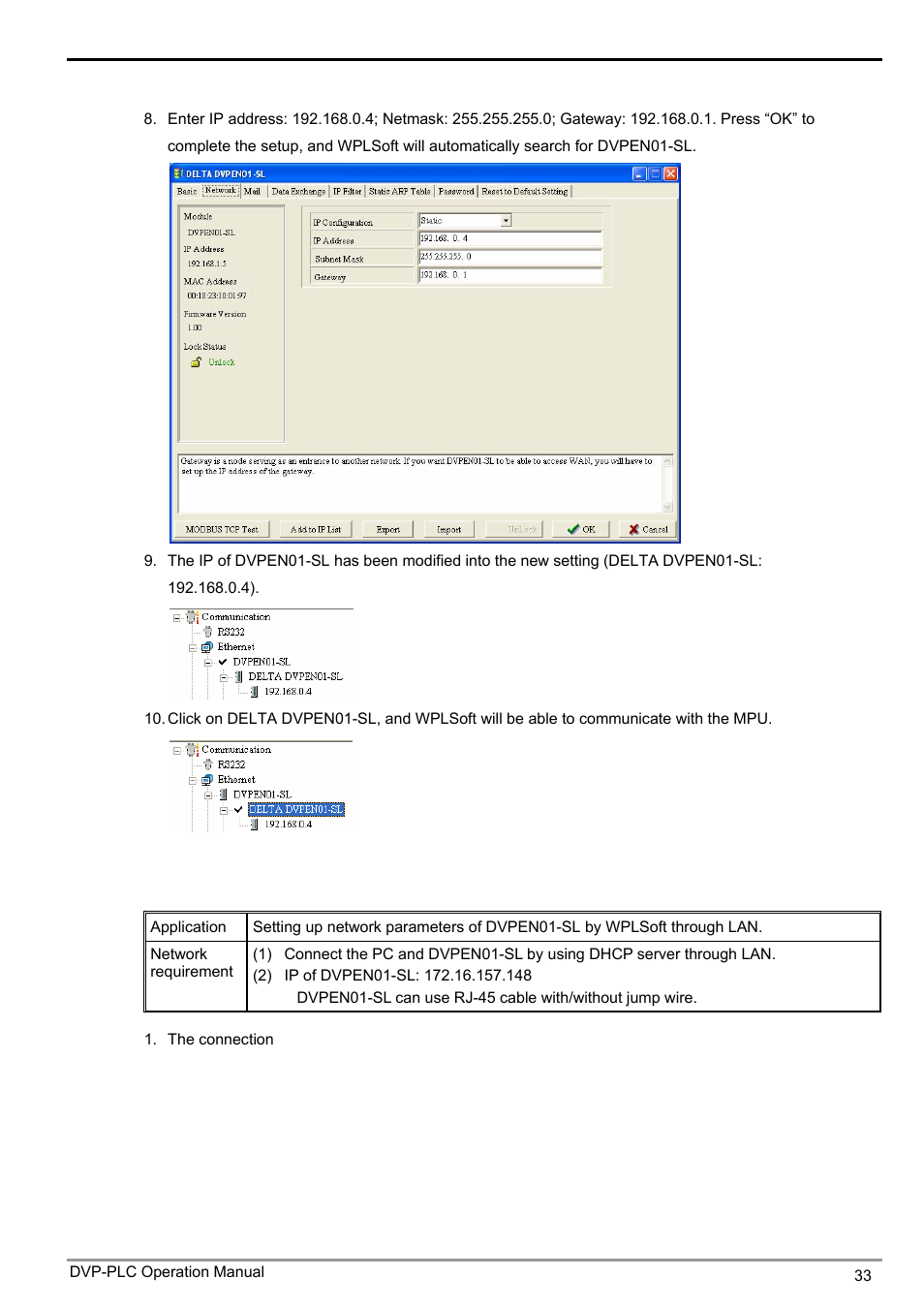 Ethernet communication module dvpen01-sl | Delta DVPEN01-SL User Manual | Page 35 / 58