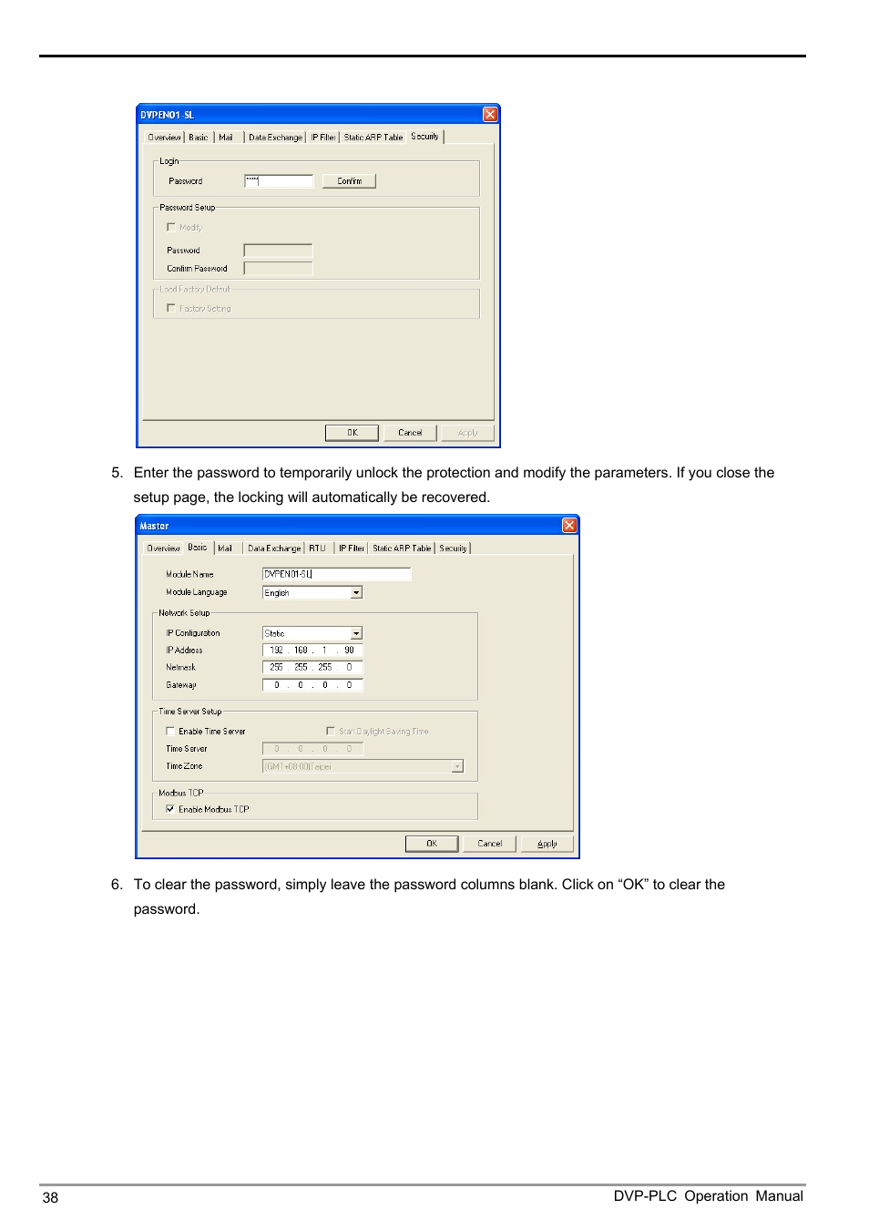 Ethernet communication module dvpen01-sl | Delta DVPEN01-SL User Manual | Page 40 / 58