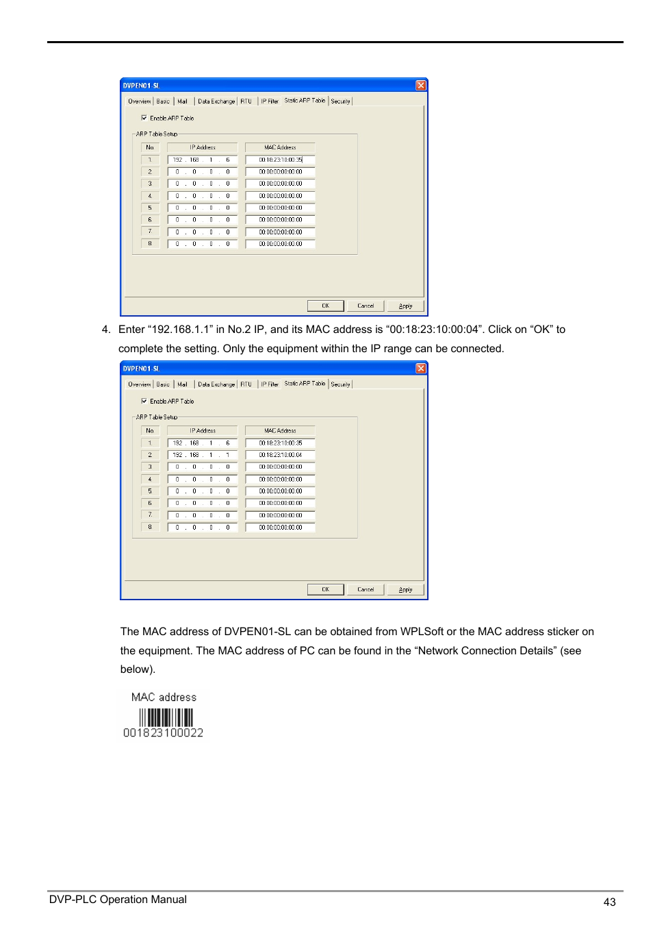 Ethernet communication module dvpen01-sl | Delta DVPEN01-SL User Manual | Page 45 / 58