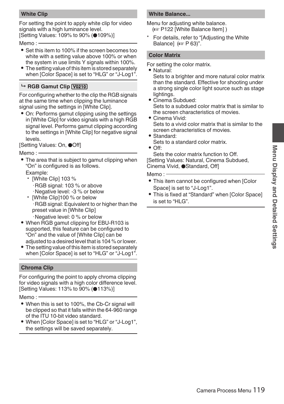 P 119) | JVC GY-HC900STU 2/3" HD Connected Cam Studio Camcorder (Body Only) User Manual | Page 119 / 236