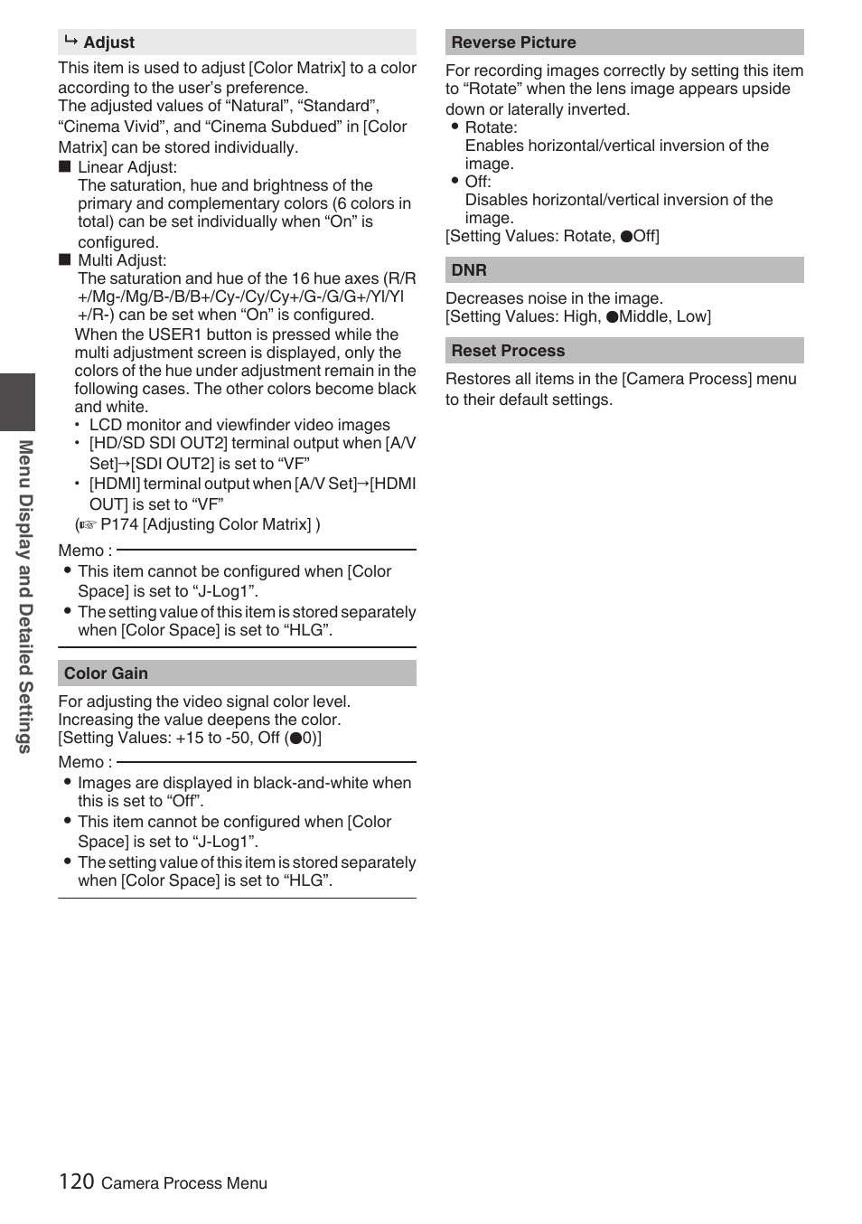 P 120) | JVC GY-HC900STU 2/3" HD Connected Cam Studio Camcorder (Body Only) User Manual | Page 120 / 236