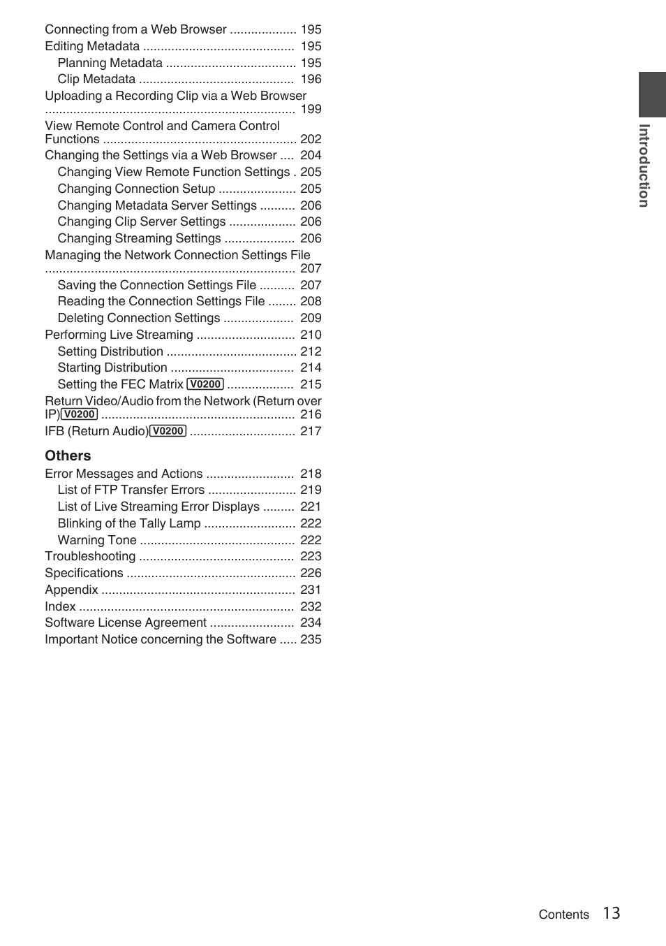 JVC GY-HC900STU 2/3" HD Connected Cam Studio Camcorder (Body Only) User Manual | Page 13 / 236