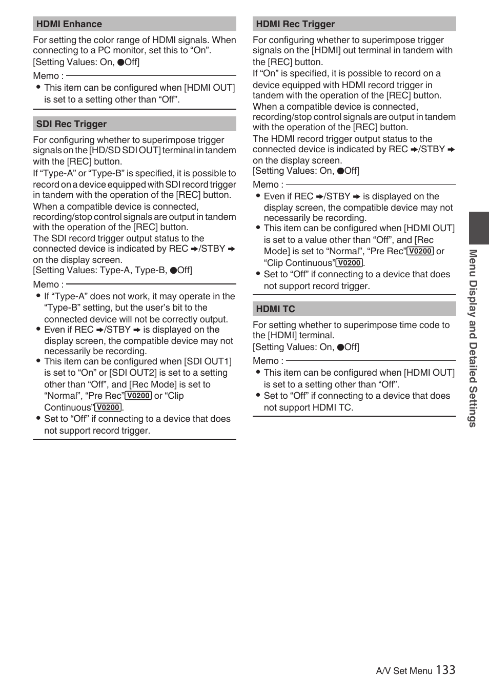 JVC GY-HC900STU 2/3" HD Connected Cam Studio Camcorder (Body Only) User Manual | Page 133 / 236