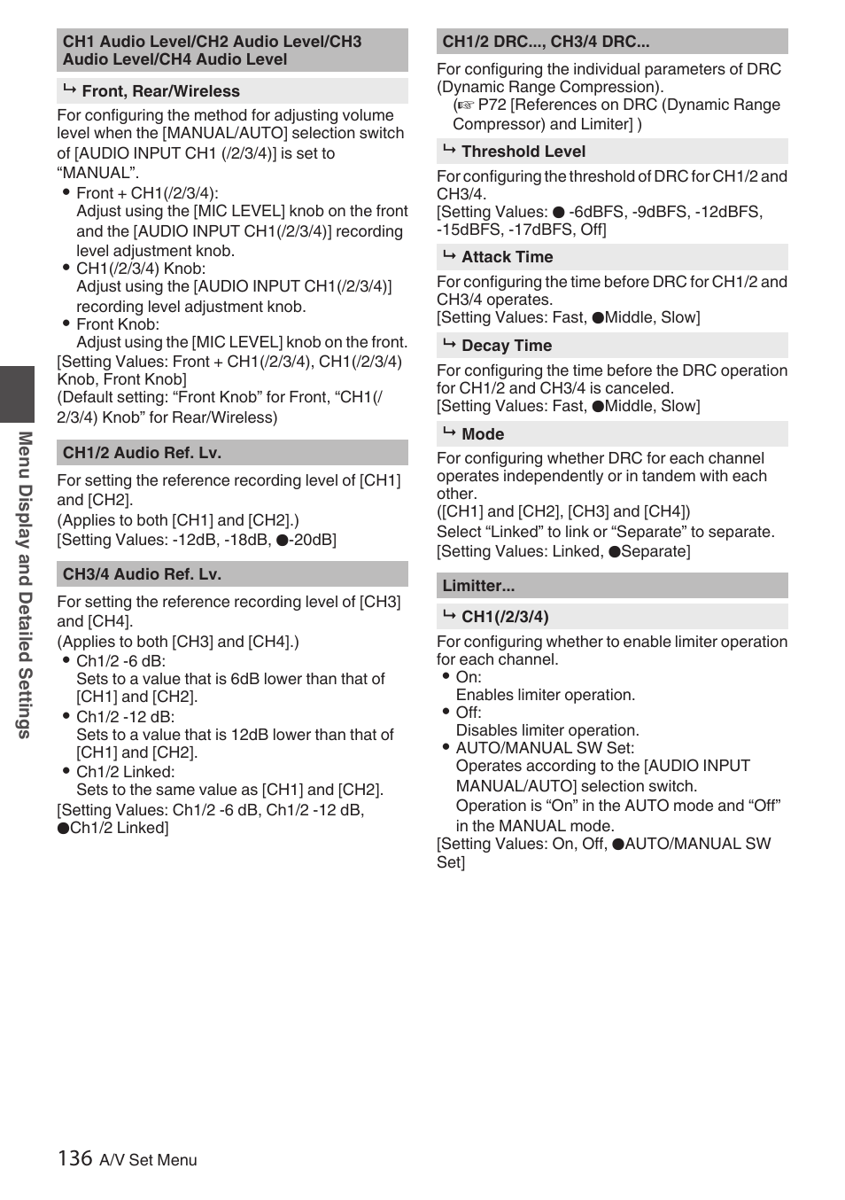 JVC GY-HC900STU 2/3" HD Connected Cam Studio Camcorder (Body Only) User Manual | Page 136 / 236