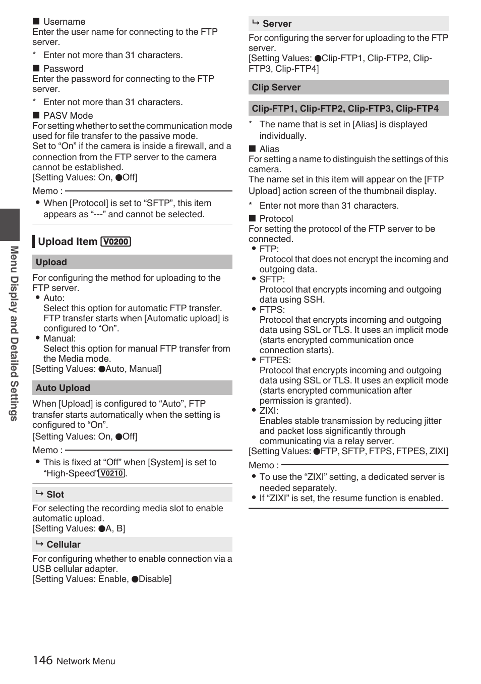 Upload item, P146 [upload item | JVC GY-HC900STU 2/3" HD Connected Cam Studio Camcorder (Body Only) User Manual | Page 146 / 236