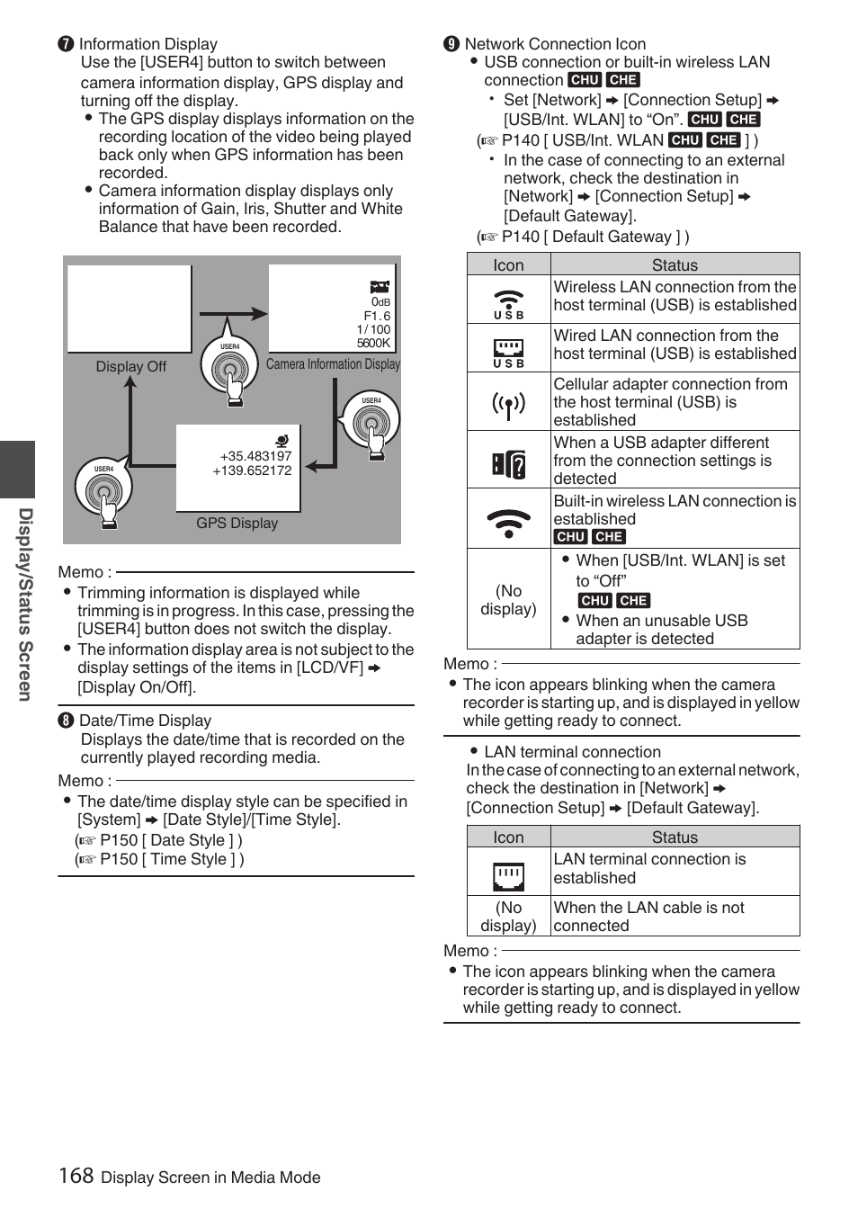 JVC GY-HC900STU 2/3" HD Connected Cam Studio Camcorder (Body Only) User Manual | Page 168 / 236
