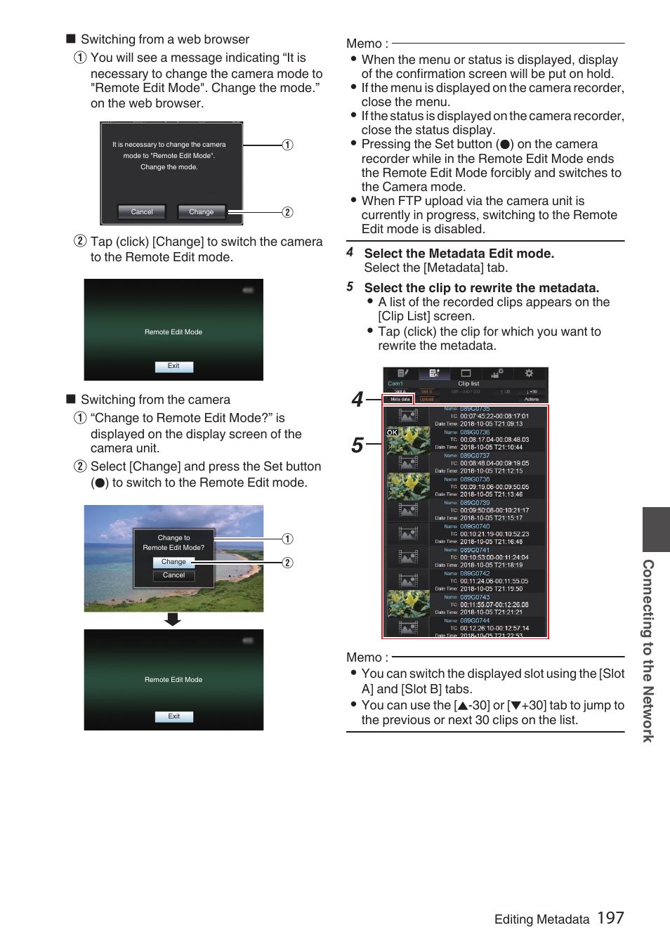 Con nectin g to the network | JVC GY-HC900STU 2/3" HD Connected Cam Studio Camcorder (Body Only) User Manual | Page 197 / 236