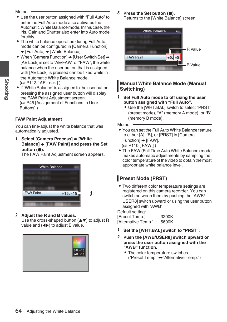 JVC GY-HC900STU 2/3" HD Connected Cam Studio Camcorder (Body Only) User Manual | Page 64 / 236
