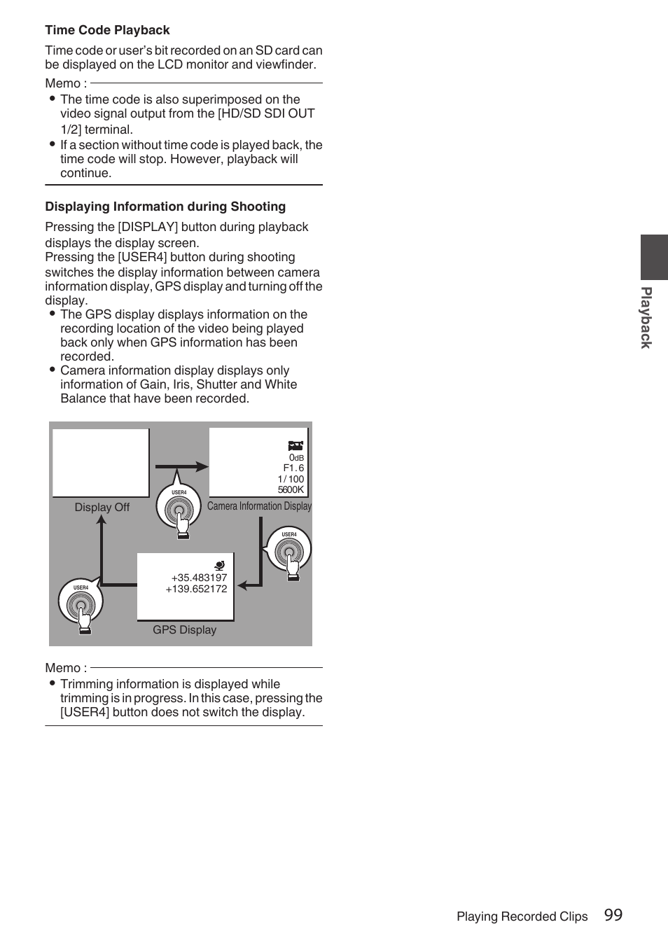 Playback | JVC GY-HC900STU 2/3" HD Connected Cam Studio Camcorder (Body Only) User Manual | Page 99 / 236
