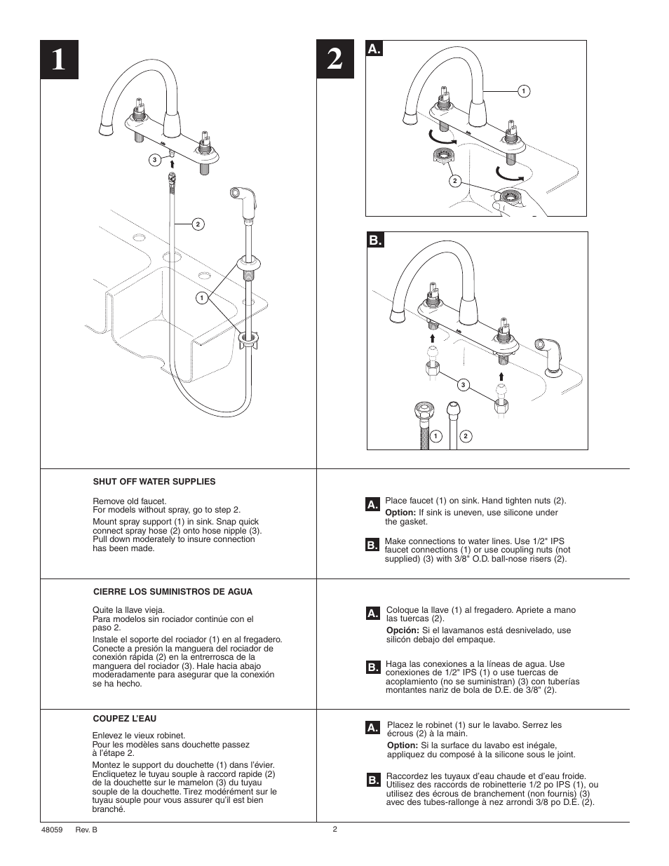 A. b | Delta 21911 Series User Manual | Page 2 / 6