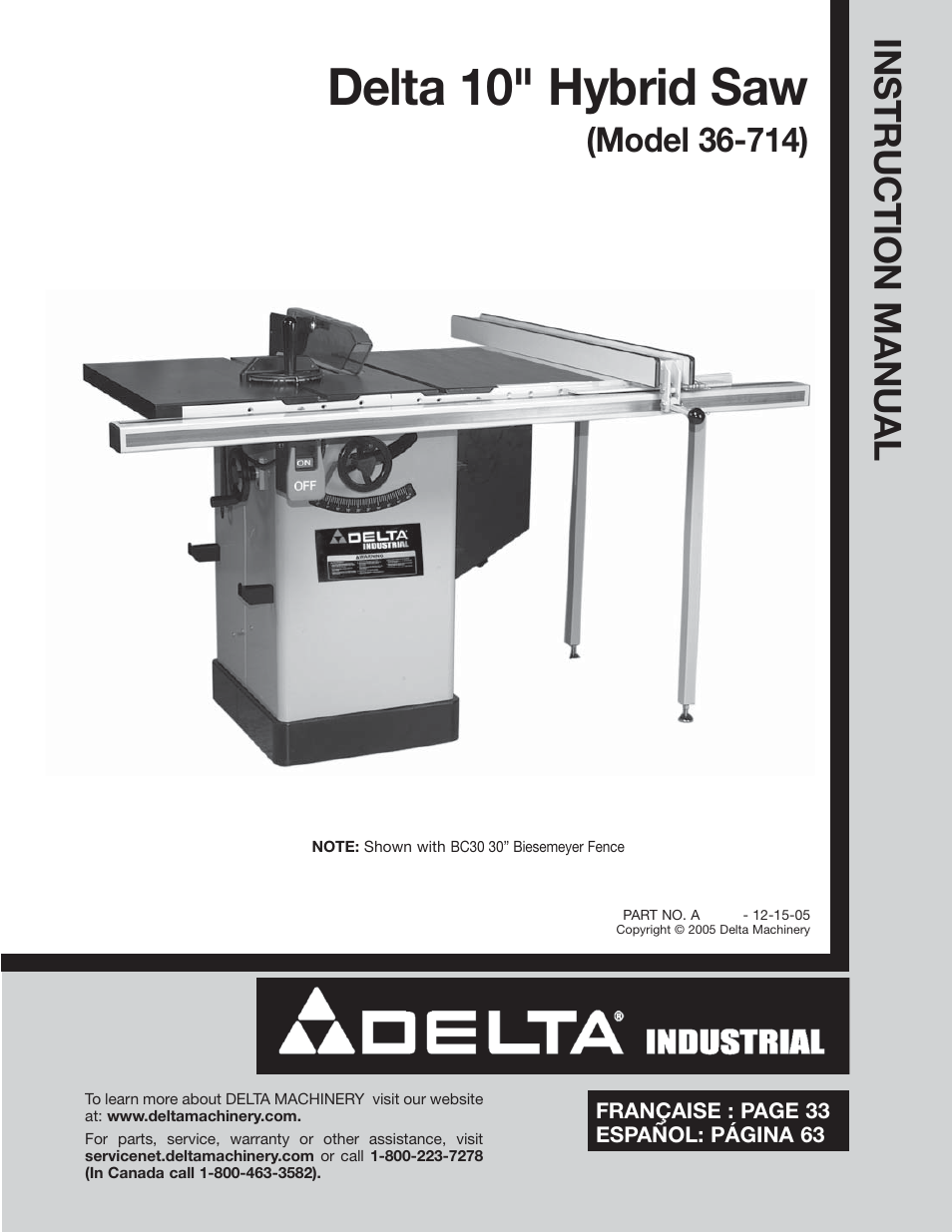 Delta 36-714 User Manual | 33 pages