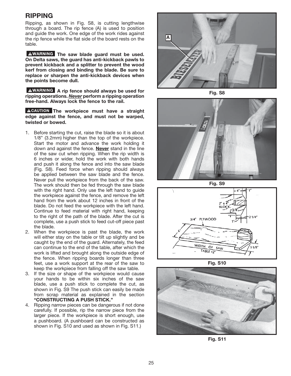 Ripping | Delta 36-714 User Manual | Page 25 / 33
