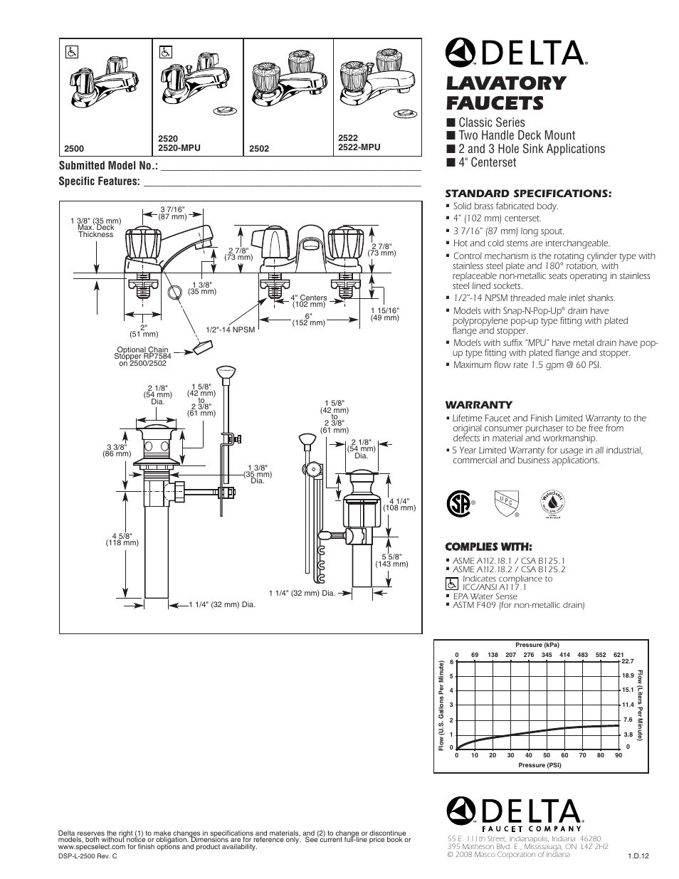 Delta 2520-MPU User Manual | 1 page