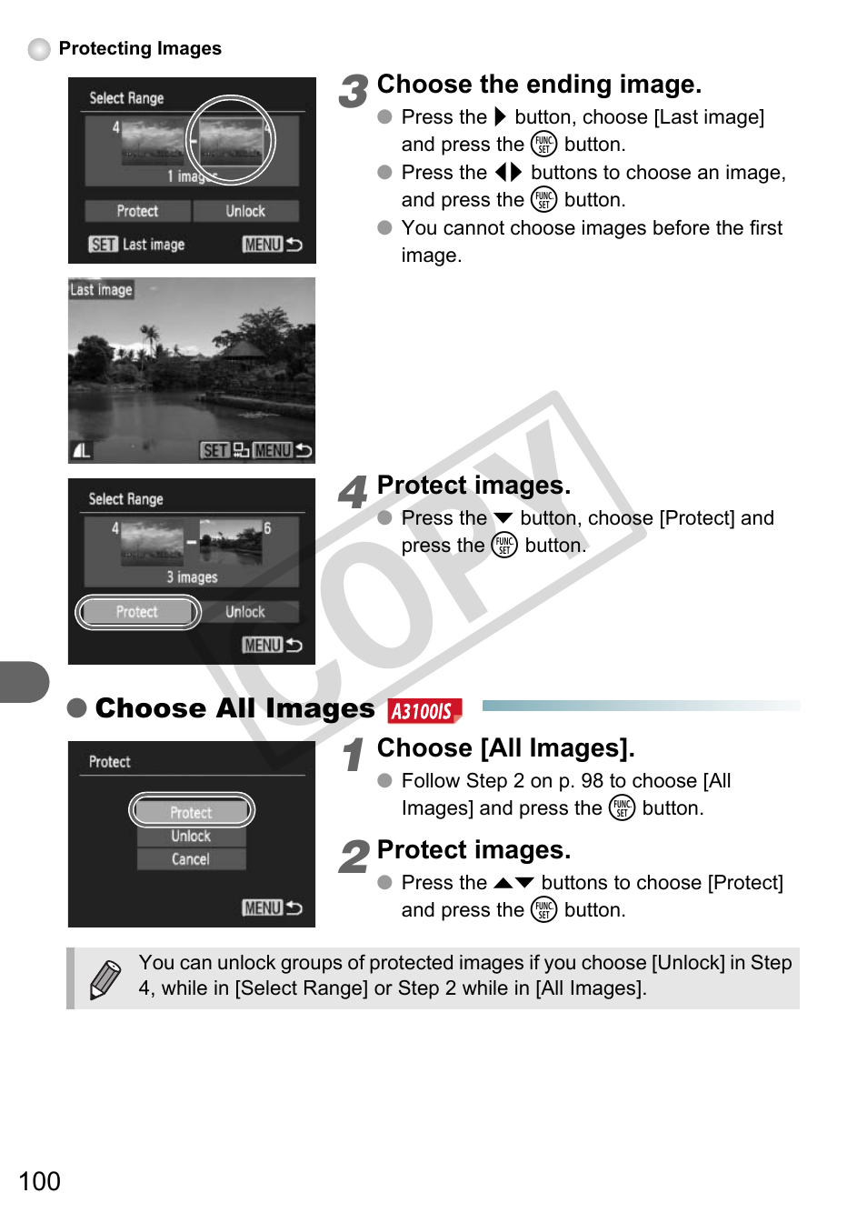 Co py | Canon A3000 IS User Manual | Page 100 / 148