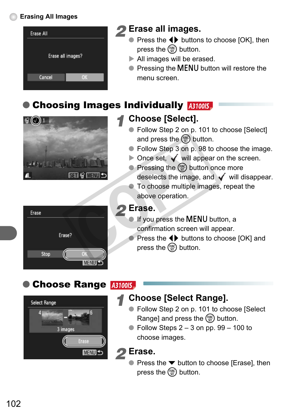 Co py | Canon A3000 IS User Manual | Page 102 / 148