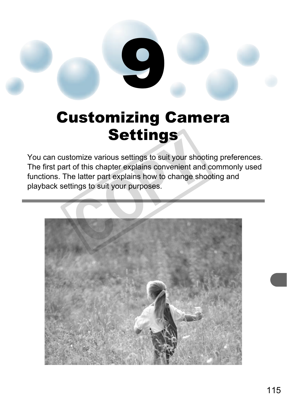 Customizing camera settings, Co py | Canon A3000 IS User Manual | Page 115 / 148