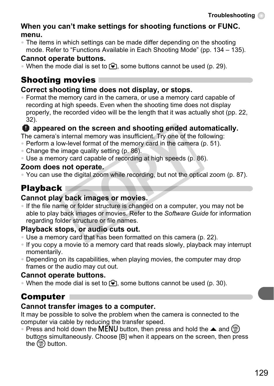 Co py | Canon A3000 IS User Manual | Page 129 / 148