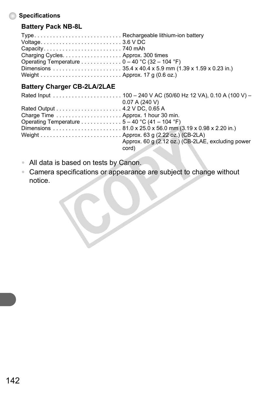 Co py | Canon A3000 IS User Manual | Page 142 / 148