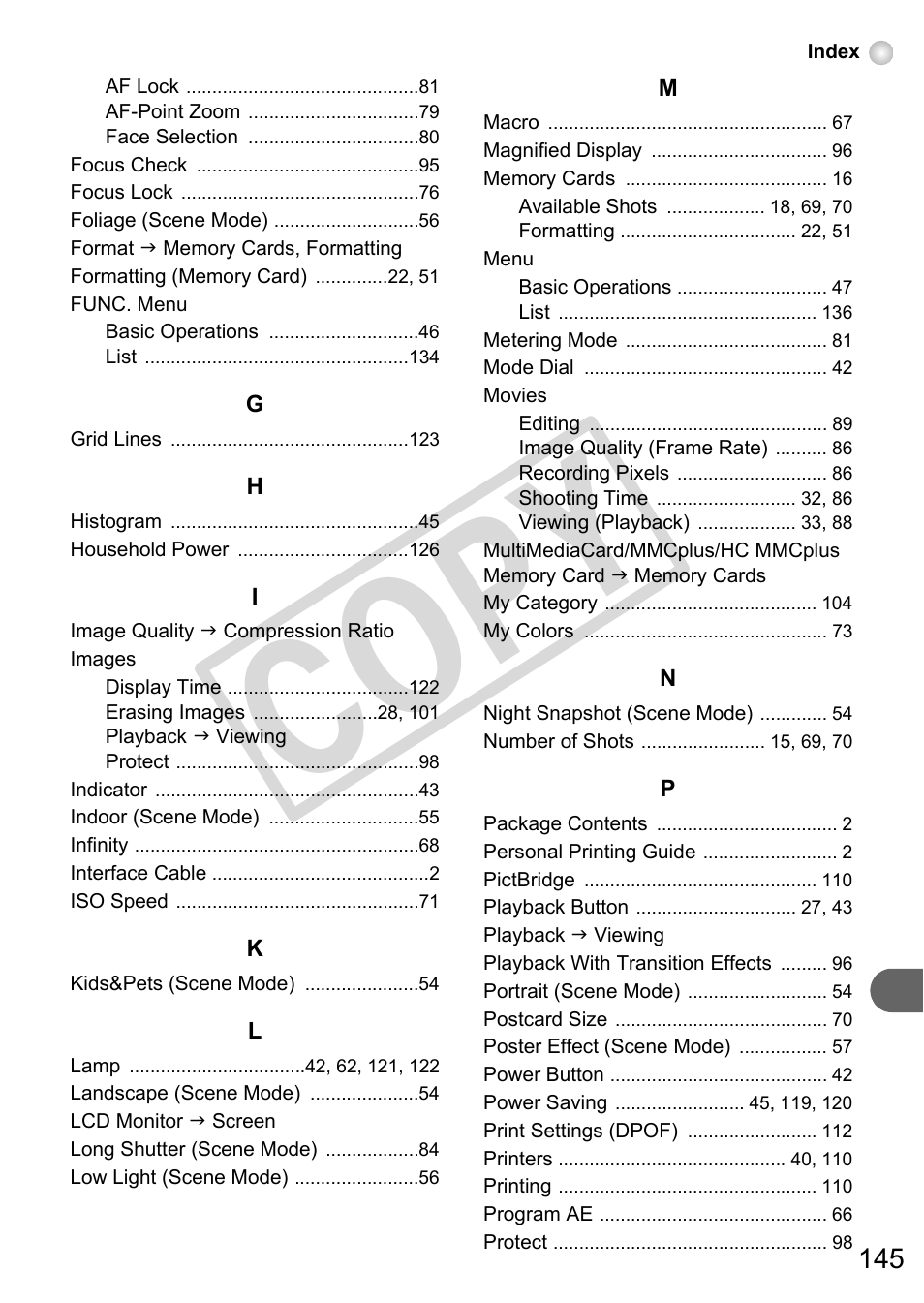 C o p y | Canon A3000 IS User Manual | Page 145 / 148