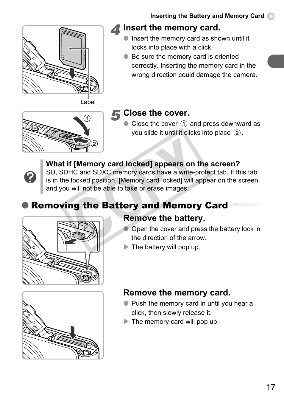 Co py | Canon A3000 IS User Manual | Page 17 / 148